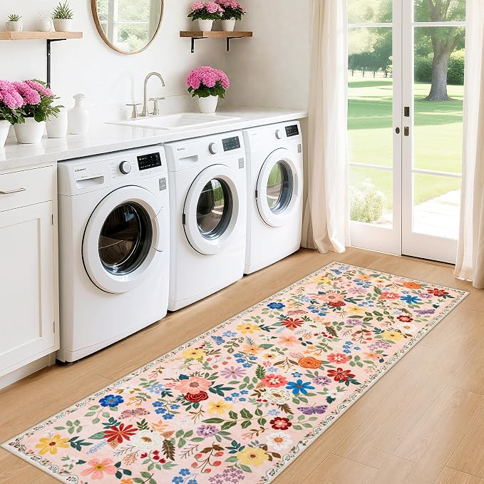 Runner Rug for Entryway: 2.6x8 Kitchen Rugs Non Slip Washable Ultra-Thin Soft - Image 4