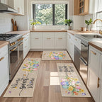 Vaukki Boho Kitchen Rug Sets 3 Pieces, Washable Kitchen Mats - Image 7