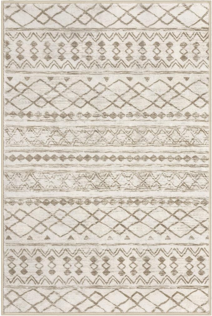KUTA Area Rug 4x6 Boho, Moroccan Washable Rugs - Image 8