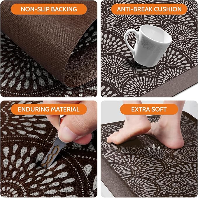 Mattitude 4/5 Inch Kitchen Mat, 20x39in Heavy Duty Ergonomic Comfort Foam - Image 3