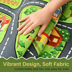 Farmyard Adventure Play Rugs, Educational and Fun Farm Car Rug Play Mat - Image 7