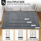 Front Door Mat 17''x30'', Absorbent Dirt Resist Washable Non Slip Low-Profile - Image 2