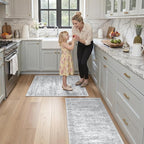 Washable Kitchen Rugs Sets of 2 Piece, Hallway Runner Rug Non-Slip - Image 5