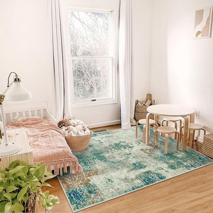 Lahome Modern Abstract Area Rugs 3x5 Washable Rug, Throw Rugs - Image 9