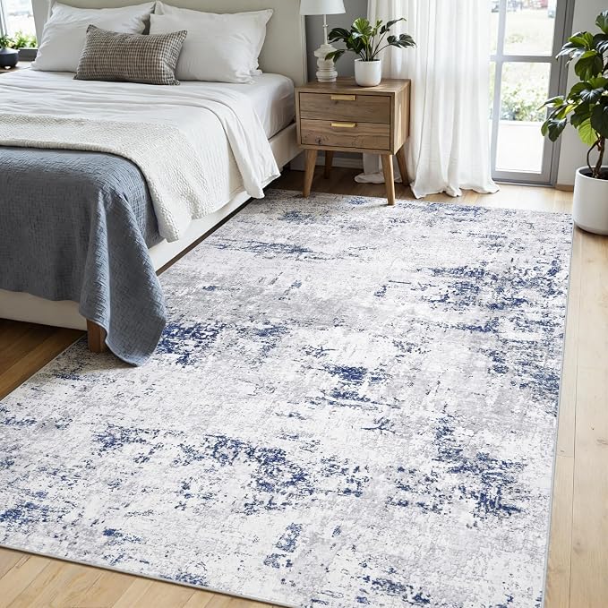 Area Rugs 5x7 Living Room: Large Modern Abstract Washable Rug Soft Anti-Skid - Image 3