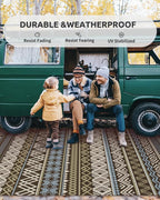 MontVoo Outdoor Rug Carpet Waterproof-Patio Rug Mat 6x9 Reversible RV Outdoor - Image 4