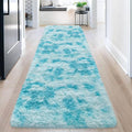 Light Blue Fluffy Rug for Bedroom Living Room, 3x10 ft Soft Sky Blue Bedroom by TENNOLA