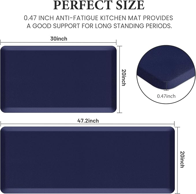HappyTrends 2 PCS Kitchen Mat Cushioned Anti-Fatigue Floor Mat, Heavy Duty - Image 2