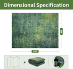 Washable Rugs 8x10 Area Rugs for Living Room-Green Modern Abstract Rugs for - Image 2