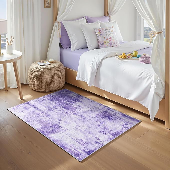 RELEANY Washable Area Rugs 3'x5' Non-Slip Modern Abstract Soft - Image 3