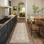Washable Runners for Hallways Kitchen Rug: 2'6"x8' Kitchen Runner Stain - Image 2