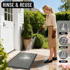 OLANLY Front Door Mat Outside Entrance 47x32, Heavy Duty Sturdy Natural Rubber - Image 8