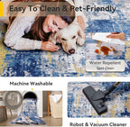RELEANY Washable Area Rugs Square 8ft Non-Slip Modern Abstract Soft - Image 4
