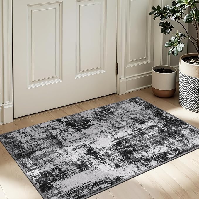 Rugflix 3x5 Entrance Rugs, Entry Rug Washable Non-Slip Stain-Resistant Low Pile by RugflixAreaRugs