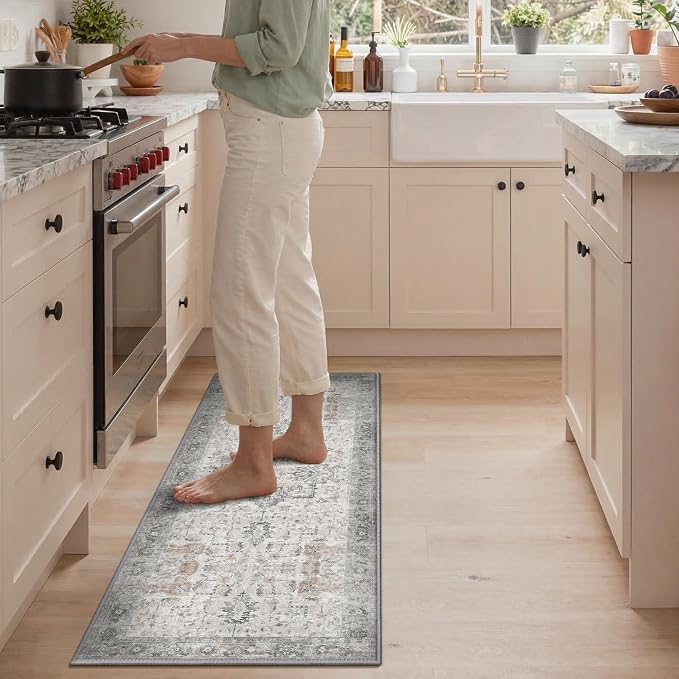 GENIMO Kitchen Rugs Non Slip Washable, Cushioned Standing Mat, Kitchen Runner - Image 5