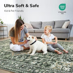 Lessymo Washable 8×10 Green Area Rugs - Image 5