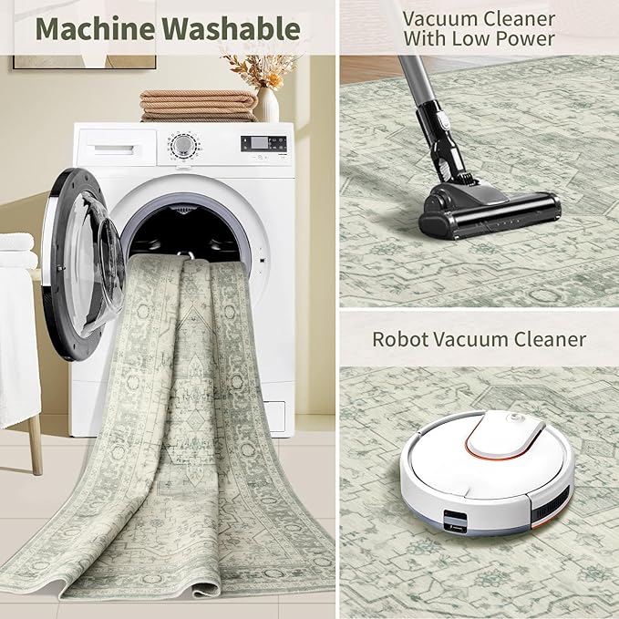 Rugxara Washable Area Rug for Living Room, Bedroom Kitchen - Image 5