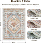 6x9 Washable Area Rugs, Large Living Room Rug, Vintage Boho Carpet, Non Slip & - Image 2