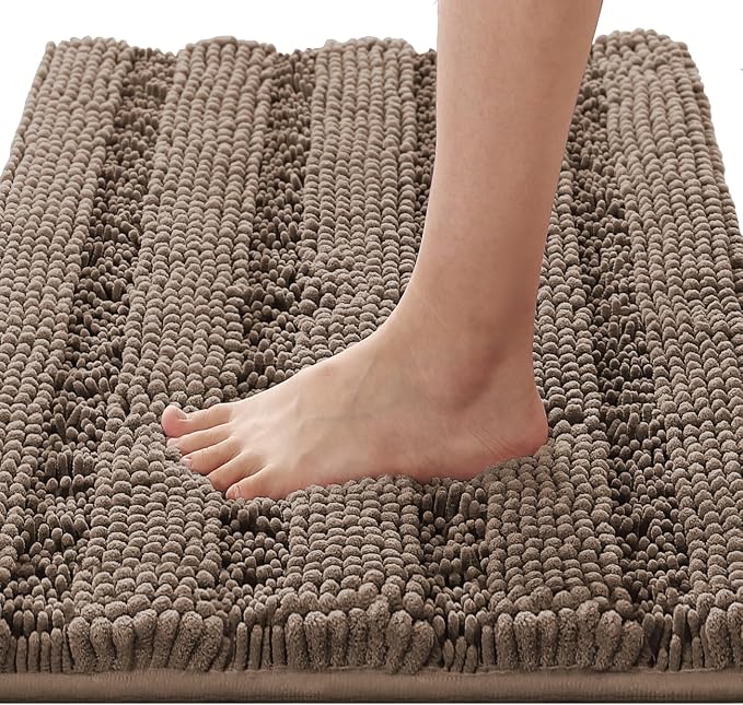 H.VERSAILTEX Bath Rugs for Bathroom Non Slip Bath Mats Extra Thick Chenille by HVERSAILTEX