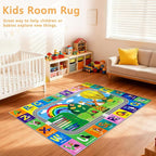 Kids Rug for Playroom Educational ABC Rug Washable Play Mat Learning Alphabet - Image 6