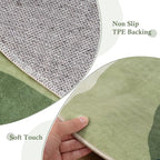 Circle Rug 3ft, Small Round Rugs Non Slip Washable, Abstract Mountain Round - Image 3