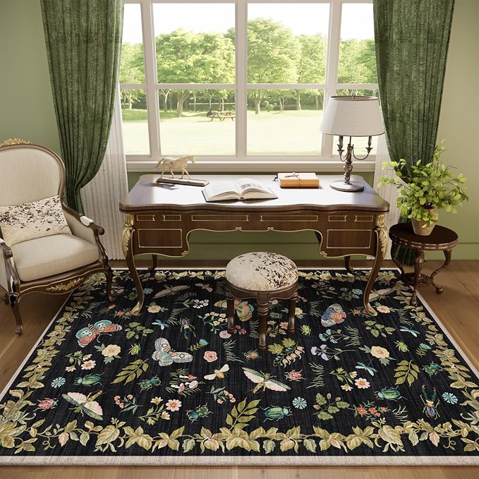 Machine Washable Rugs for Living Room: 6x9 Area Rugs Stain Resistant Non Slip - Image 8