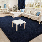 BENRON Navy Blue Fluffy Rugs for Living Room Bedroom 4x6, Soft Plush Fuzzy - Image 5