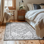 Lessymo 3 x 5 Area Rugs for Living Room- Machine Washable Area Rugs Boho Faux - Image 3