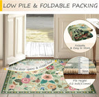 RELEANY Floral 2x8 Area Rugs Washable Print Boho Cute Carpet Non Slip Flower - Image 5
