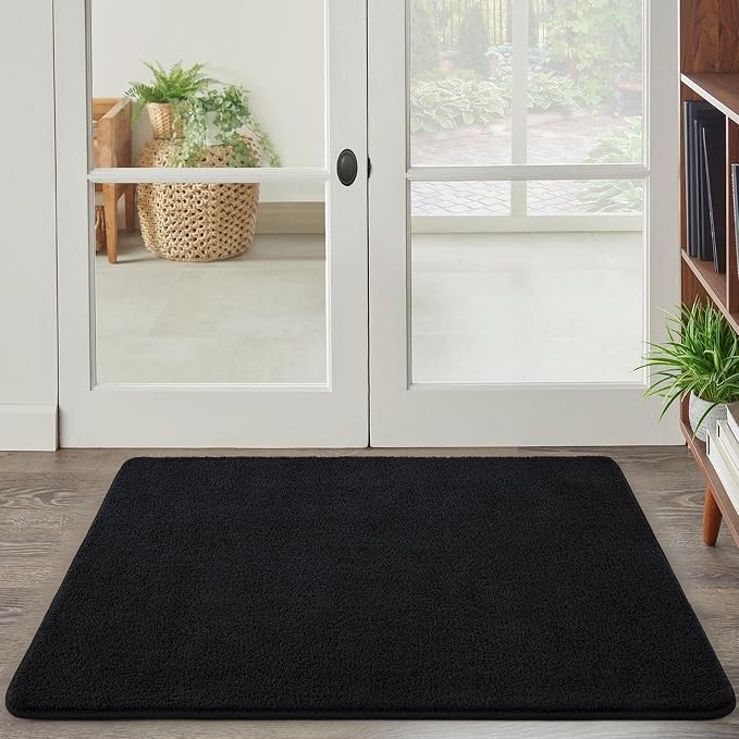 Keeko 2x3 Black Area Rugs for Bedroom Living Room, Soft Modern Indoor Throw - Image 6