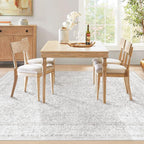 6x9 Area Rugs for Living Room: Washable Vintage Floral Rug Low Pile Non-Slip - Image 7