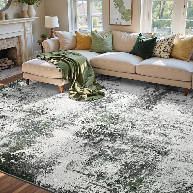 5x7 Ft Area Rugs for Living Room, Soft Non-Slip Washable Rugs Modern Abstract - Image 3
