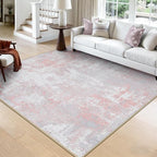 RELEANY Washable Area Rugs Square 8ft Non-Slip Modern Abstract Soft by RELEANY