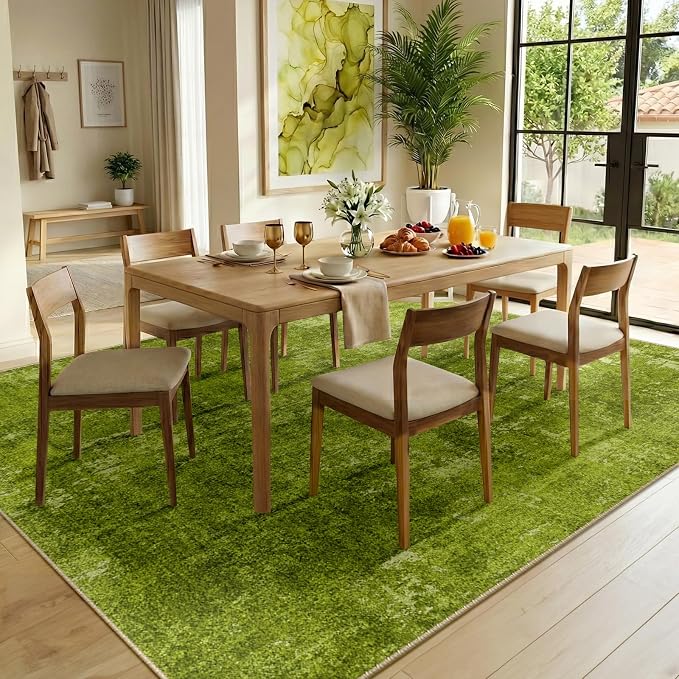 RELEANY Washable Area Rugs 6'x9' Non-Slip Modern Abstract Soft - Image 3