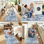 HEBE Washable Hallway Runner Rug 2'x 5' Non Slip Kitchen Rugs Runner, Low Pile - Image 6