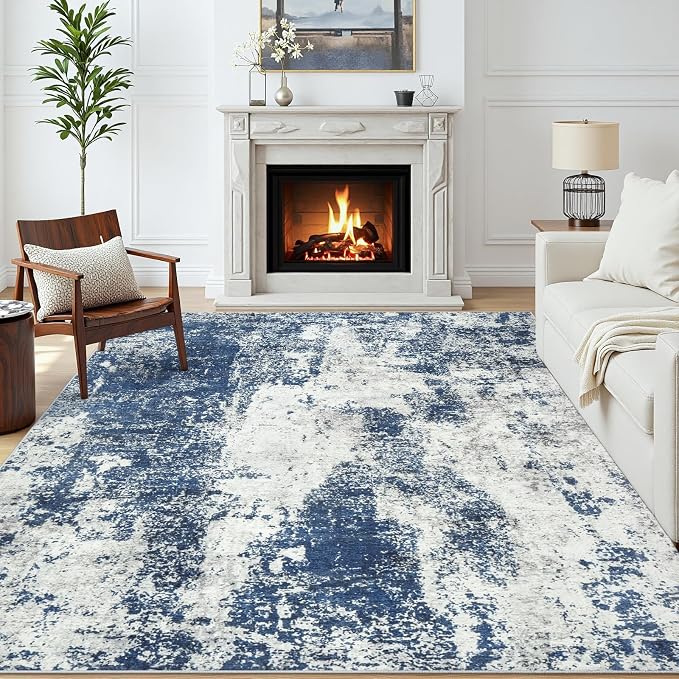 Area Rugs 6x9 Living Room: Large Soft Washable Rug Modern Abstract Anti-Skid - Image 3