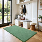 Keeko 2x4 Green Runner Rug, Indoor Bedroom Hallway Entryway Small Area Rugs Non - Image 2
