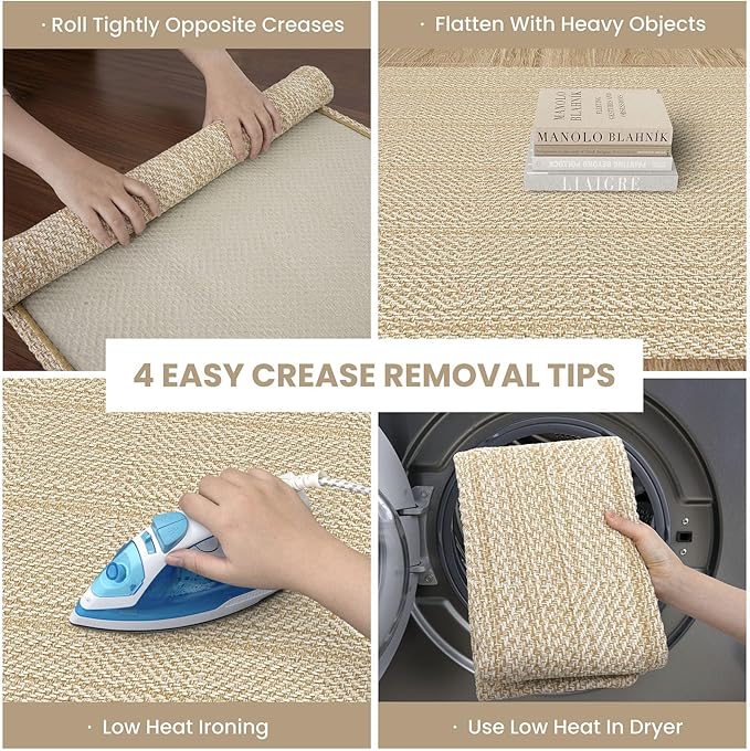 IOHOUZE Washable Area Rug 6x9 Non Slip Rubber Backed Rugs - Image 4