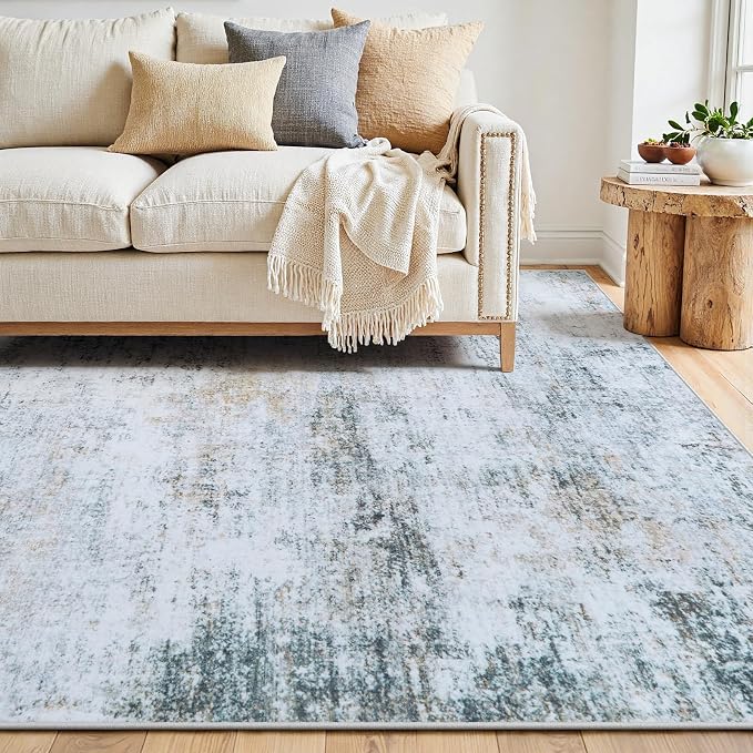 9x12 Area Rugs Washable Rug:Anti-Skid Abstract Modern Living Room Rug Soft Thin - Image 8