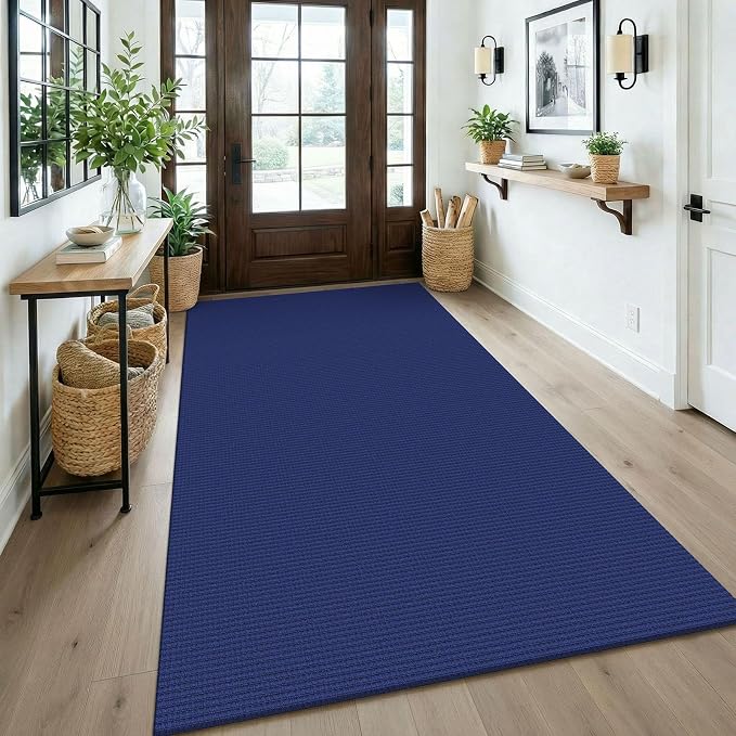KOZYFLY Washable 4x6 Entry Woven Area Rug, Braided Throw Rugs by KOZYFLY