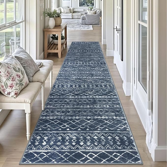 KUTA Boho Runners for Hallways 2.6x10 ft Moroccan Washable Runner Rug Non-Slip - Image 3