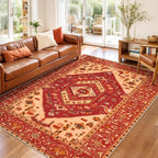 SERISSA Area Rug 3x5 Boho Rugs for Bedroom, Washable Non-Slip Living Room Rug - Image 3