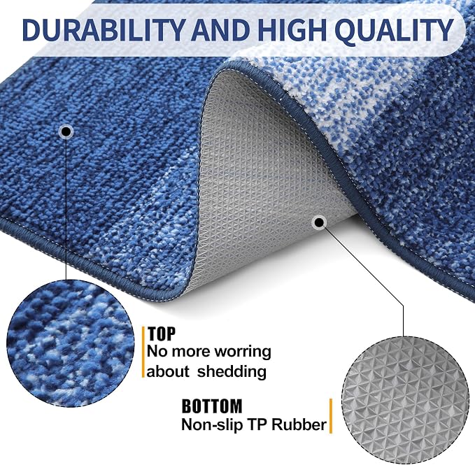 Kitinjoy Indoor Outdoor Door Mat, 54x24 Non-Slip Absorbent Dirt Trapper - Image 3