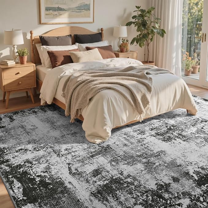 4x6 Ft Area Rugs for Living Room, Soft Non-Slip Washable Rugs Modern Abstract - Image 4