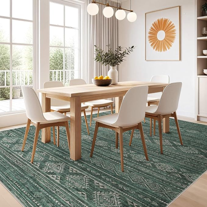 Nakagishi 6x9 Area Rugs Living Room: Washable Boho Large Neutral Soft Farmhouse - Image 5