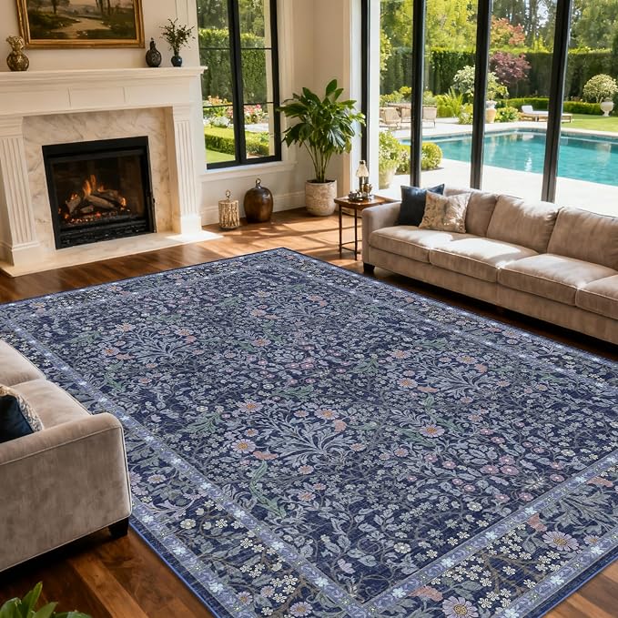 Extra Large 10x14 Area Rug for Living Room, Washable Rugs for Dining Room - Image 3
