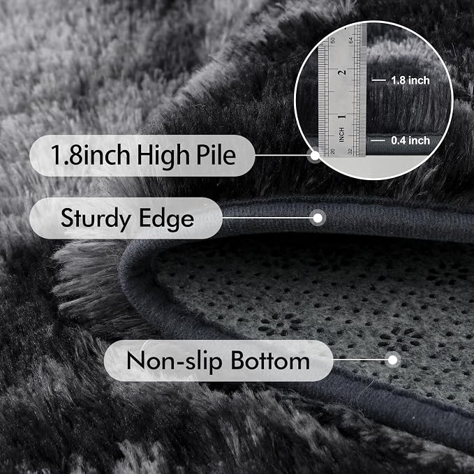 5x8 Ft Large Shag Rugs for Bedroom Living Room for Men Boys, Tie Dyed Ultra - Image 5
