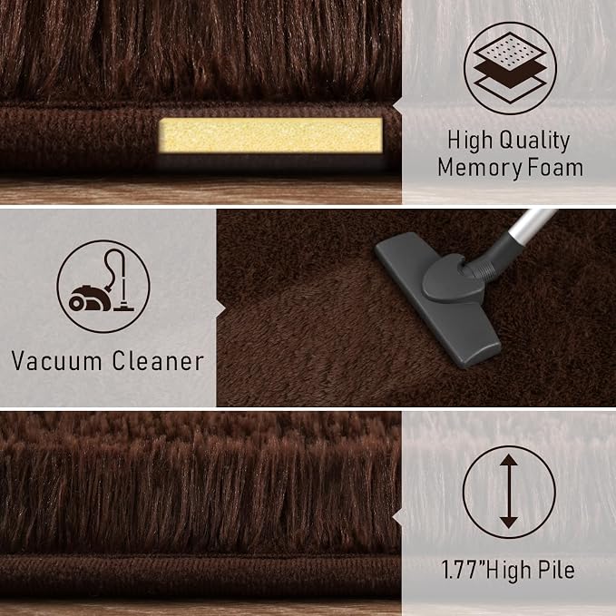 LOCHAS Ultra Soft Indoor Modern Area Rugs 2x6, Fluffy Living Room Carpets - Image 5