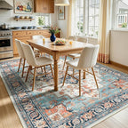 Lofus 8x10 Washable Rugs Non-Slip, Vintage Floral Area Rug - Image 3