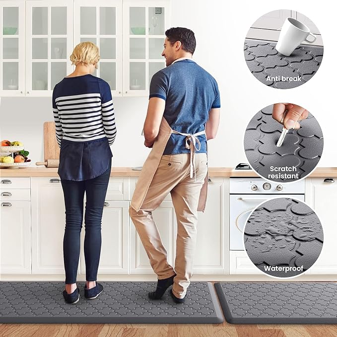 Kitchen Mat Cushioned Anti-Fatigue Floor Mat Water Resistant Non-Skid Kitchen - Image 6